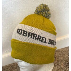 10 Barrel Brewing Co Yellow Pom Drink Beer Cuffed Beanie Hat Cap